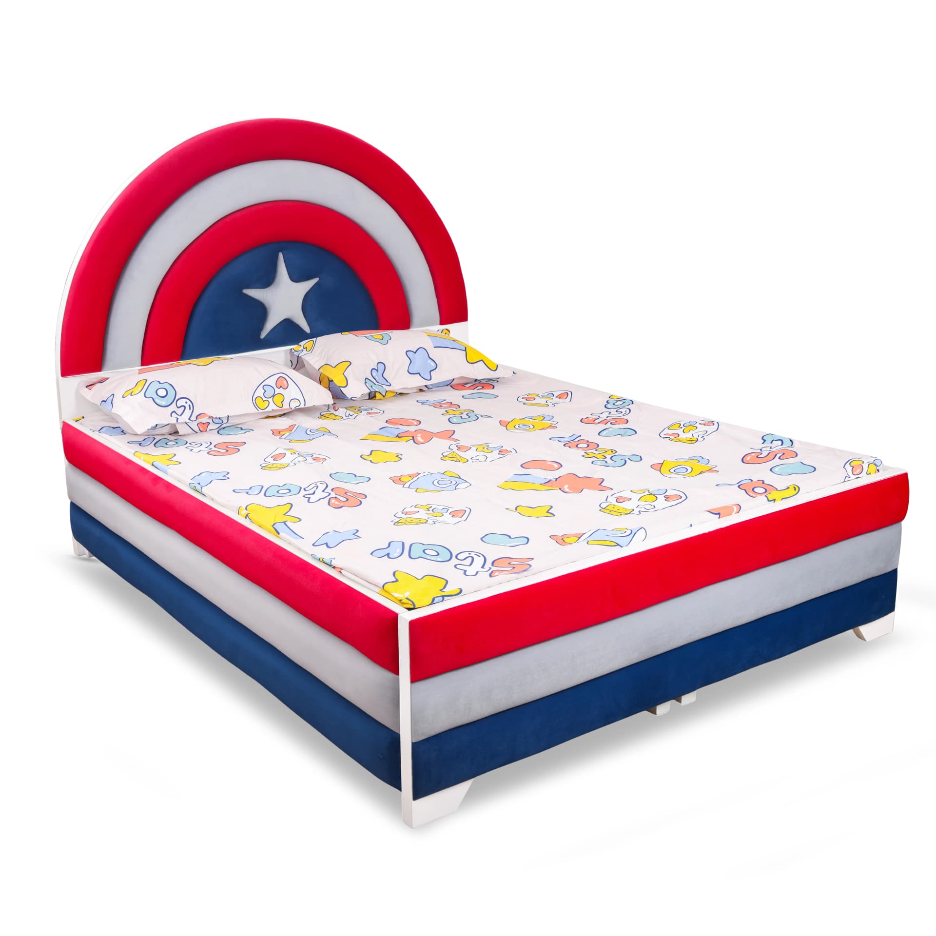 Captain America Themed Double Bed - View 2