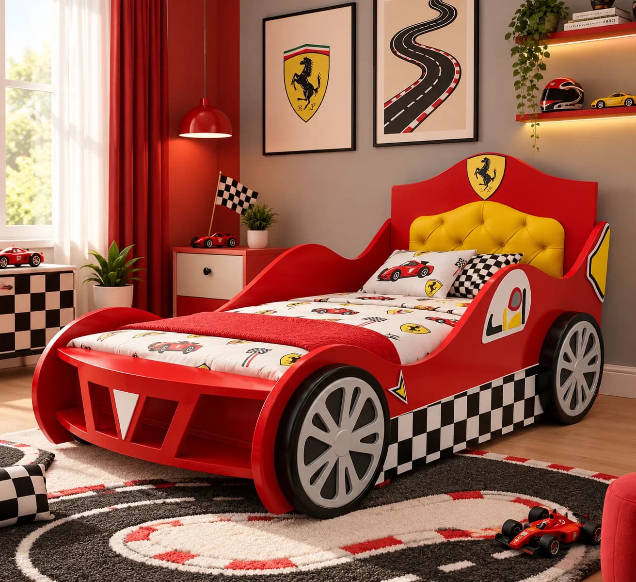 Racecar Shaped Single Bed - Main Display Photo