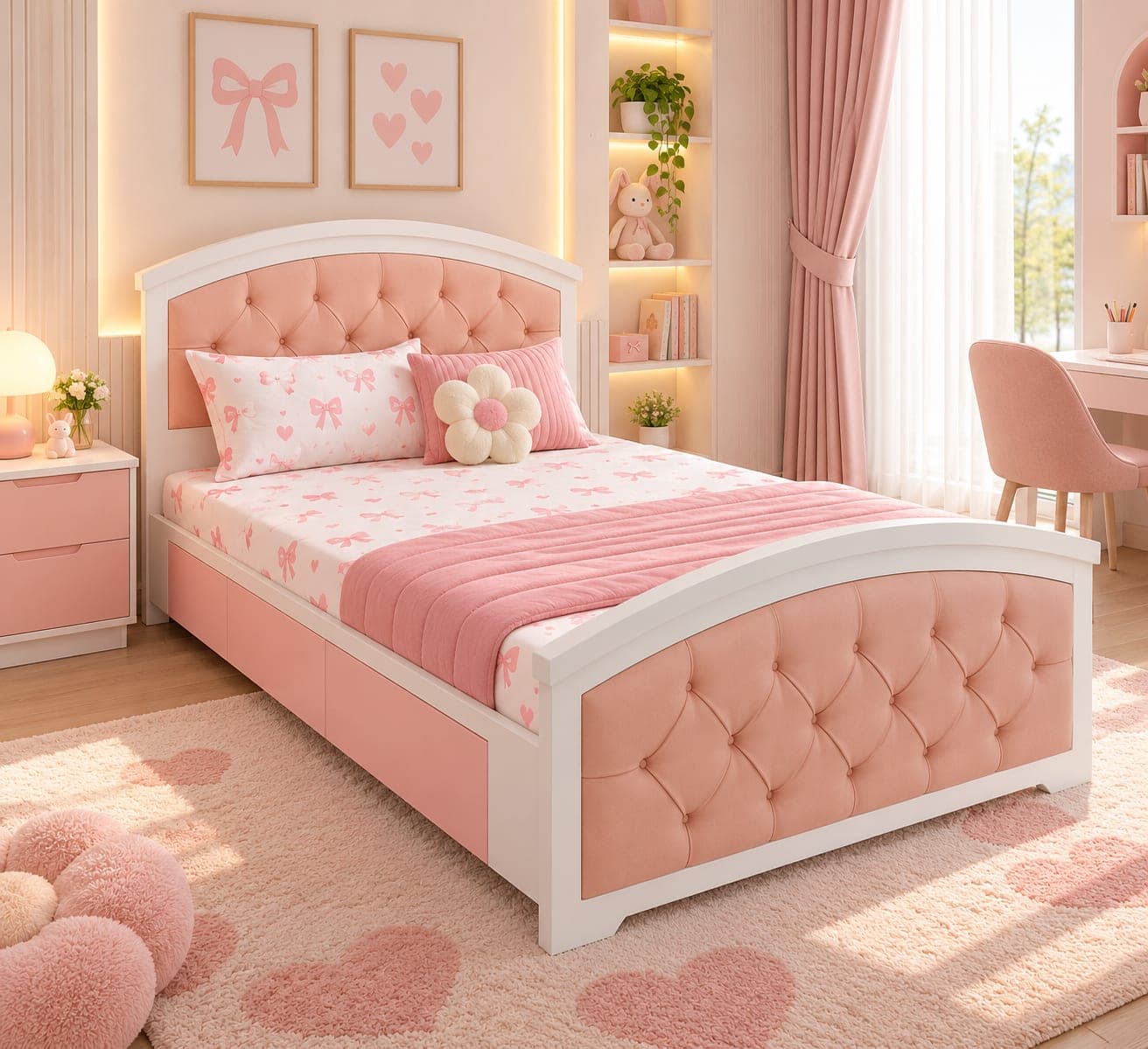 Roselle Tufted Double Bed - Main Display Photo