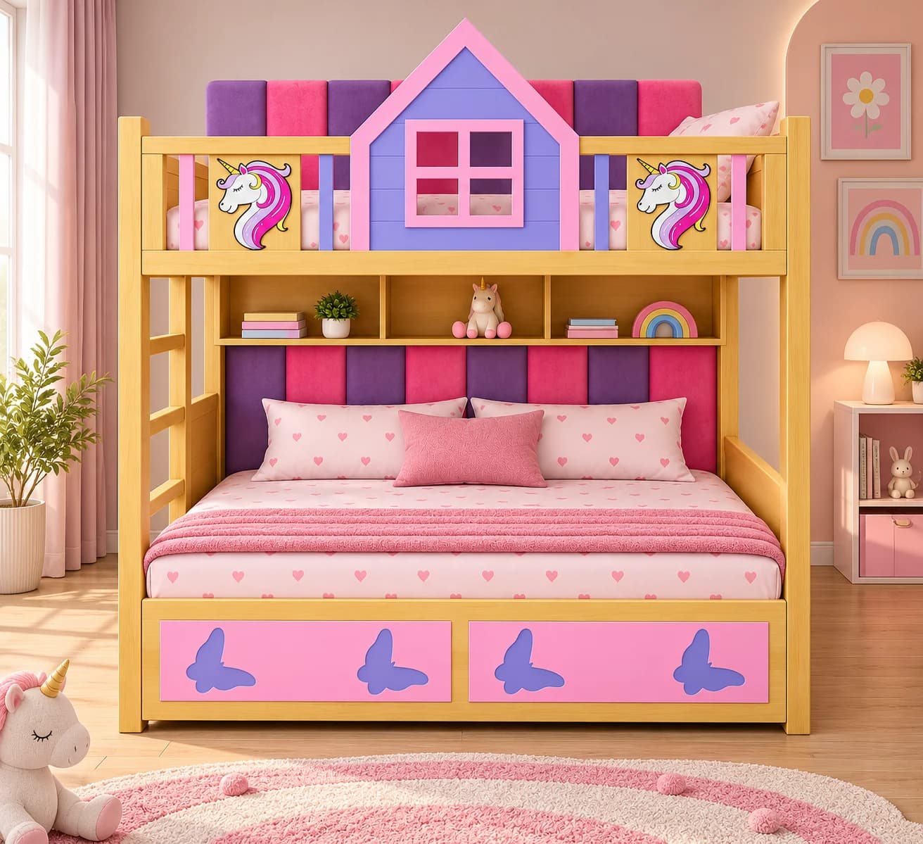 Dreamy Unicorn Bunk Bed - Main Display Photo