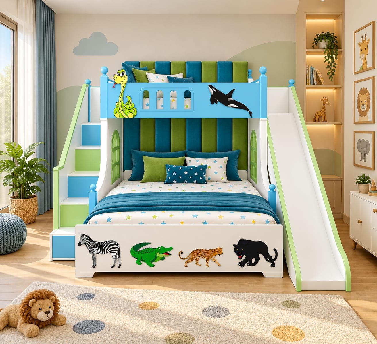 Jungle Themed Bunk Bed - Main Display Photo