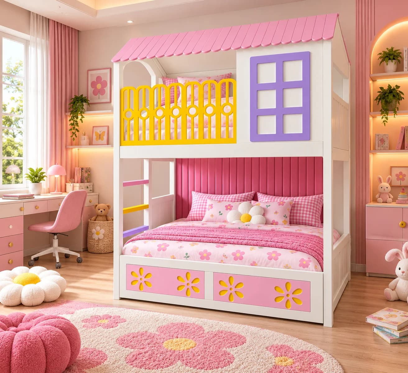 Pastel Blossom House Bed - Main Display Photo