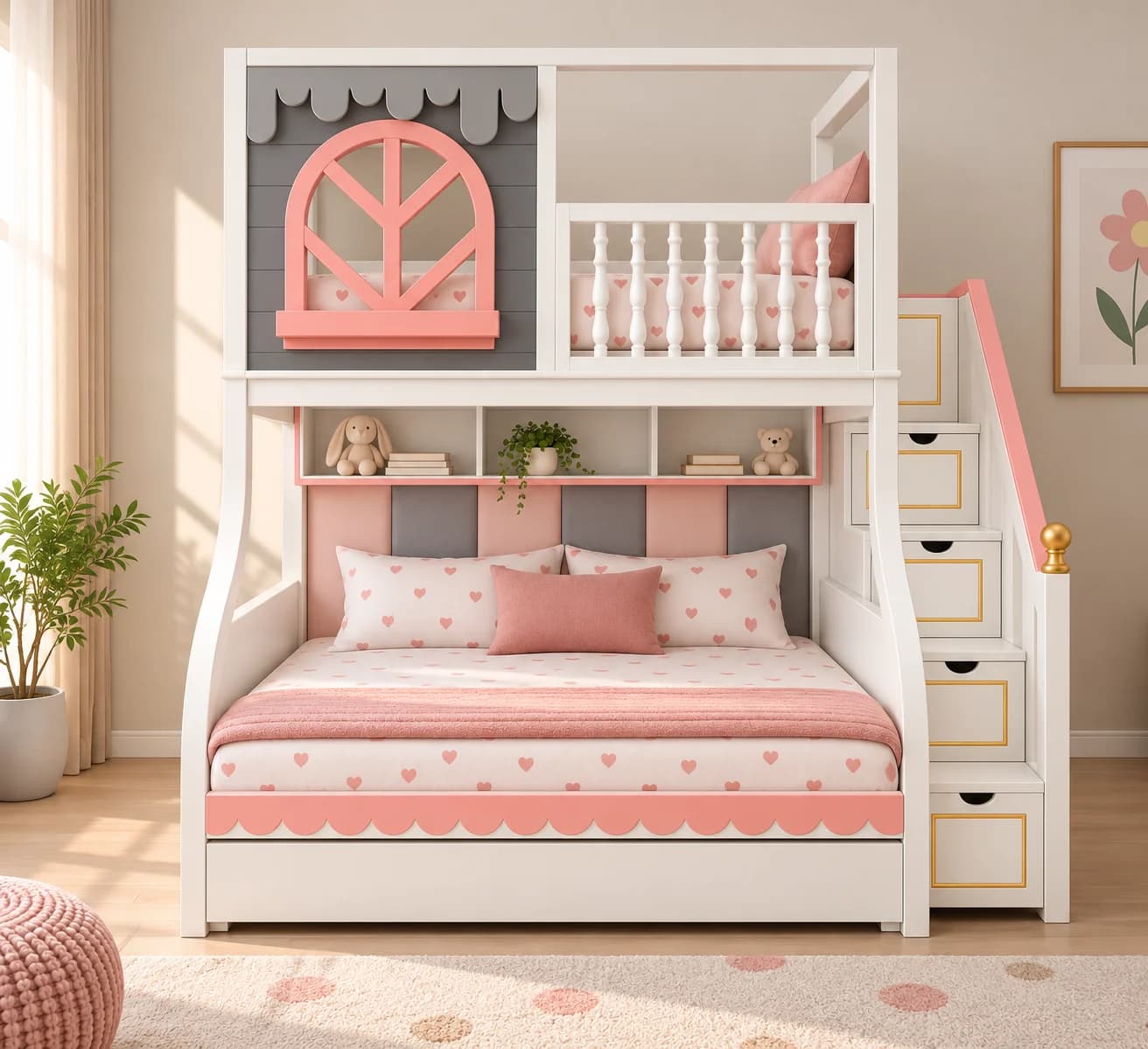 Pastel Playhouse Bunk Bed - Main Display Photo