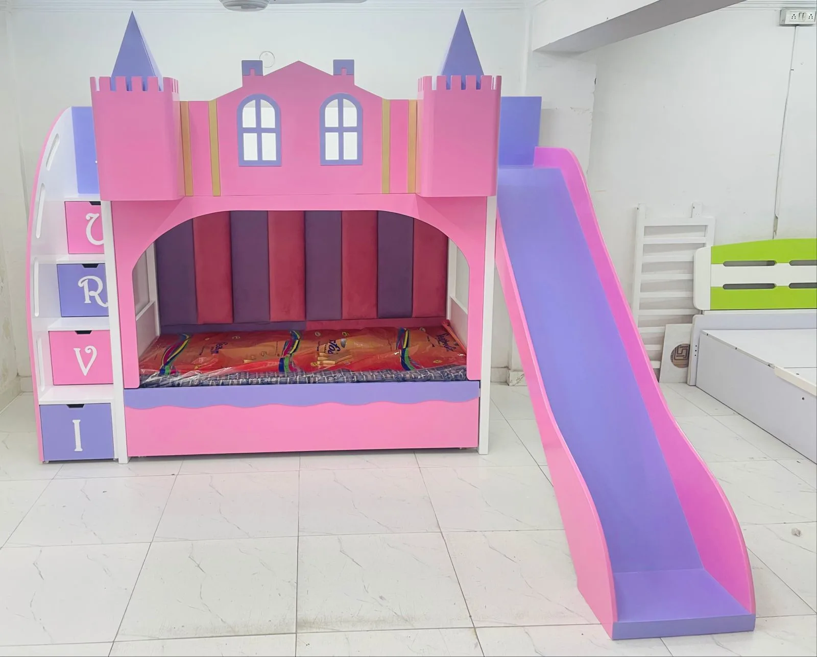 Princess Castle Slide Bunk Bed - View 2