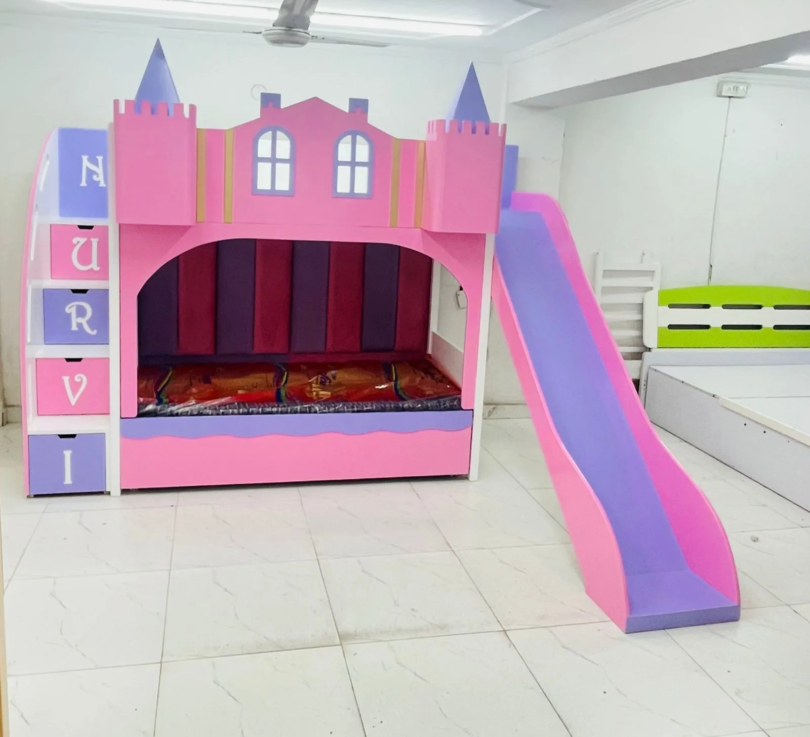 Princess Castle Slide Bunk Bed - View 3