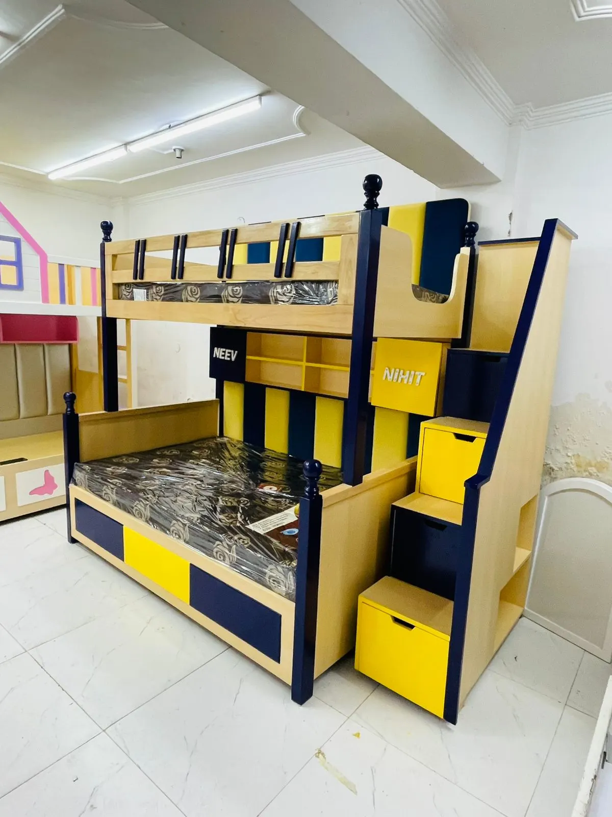 Royal Navy Yellow Bunk Bed - View 3