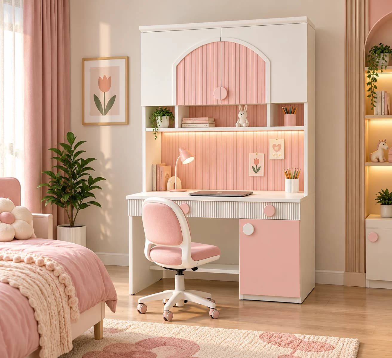 Blush Arch Study Desk - Main Display Photo