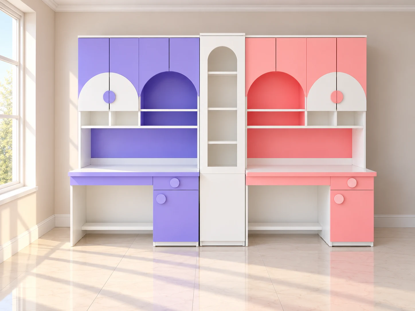 Pastel Arch Study Table - Main Display Photo