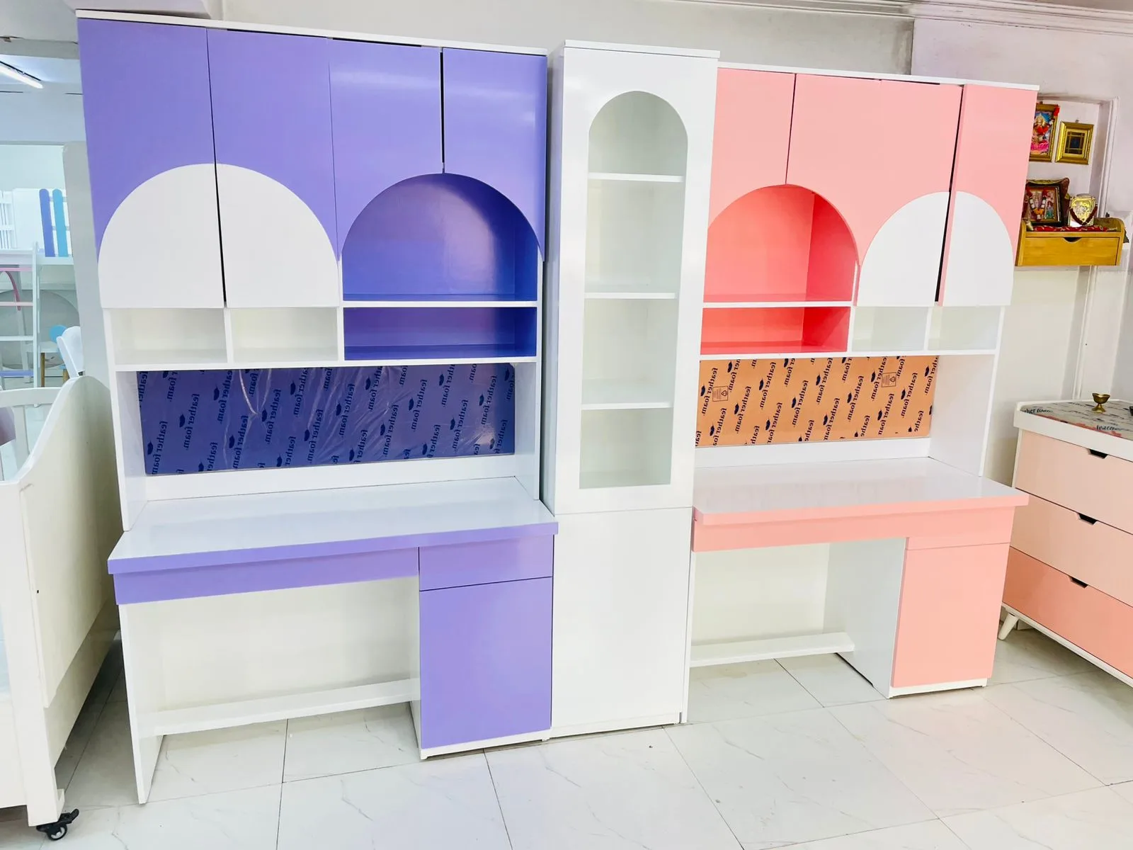 Pastel Arch Study Table - View 4