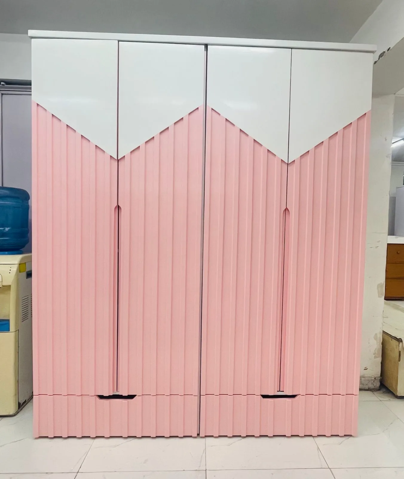 Pastel Pink Chevron Wardrobe - View 2